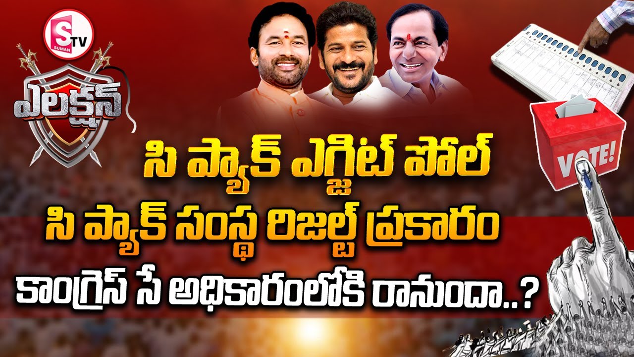 సి ప్యాక్ సంస్థ రిజల్ట్ ప్రకారం కాంగ్రెస్ సే అధికారంలోకి రానుందా..? | C Pack  Exit Poll | SumanTV