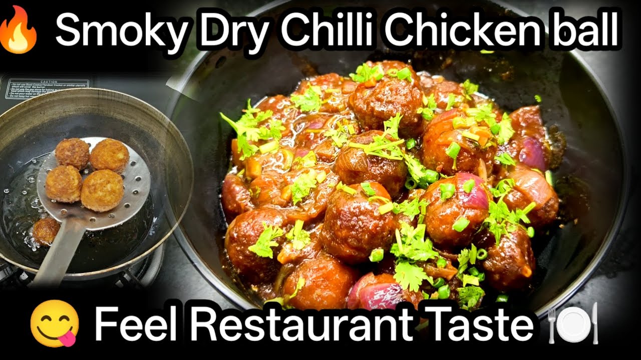 🔥 স্মোকি ড্রাই চিলি চিকেন বল | Tasty Dry Chilli Chicken Balls | Easy Recipe