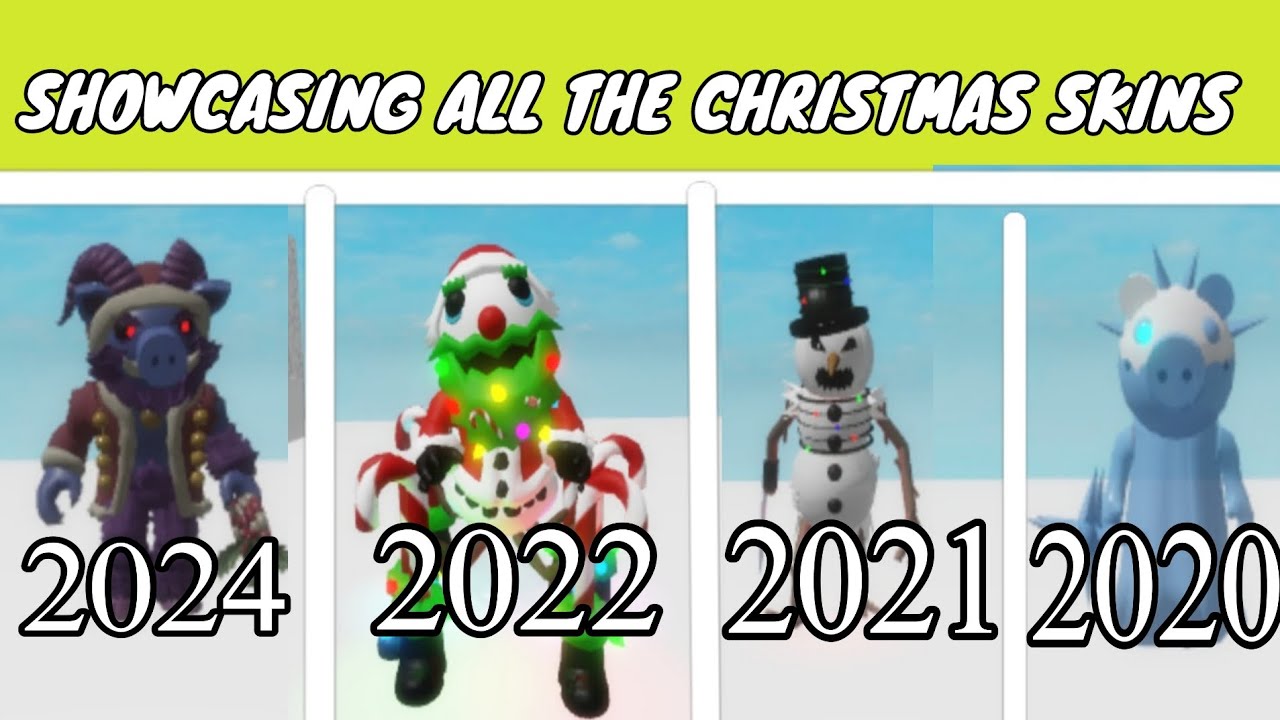 SHOWCASING ALL THE CHRISTMAS SKINS丨PIGGY PARANORMAL PIGMAS