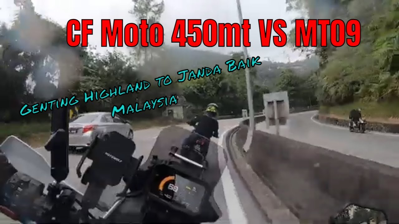 MotoVlog 454 CF Moto 450mt at Janda Baik Malaysia with Shafiq Yamaha MT09