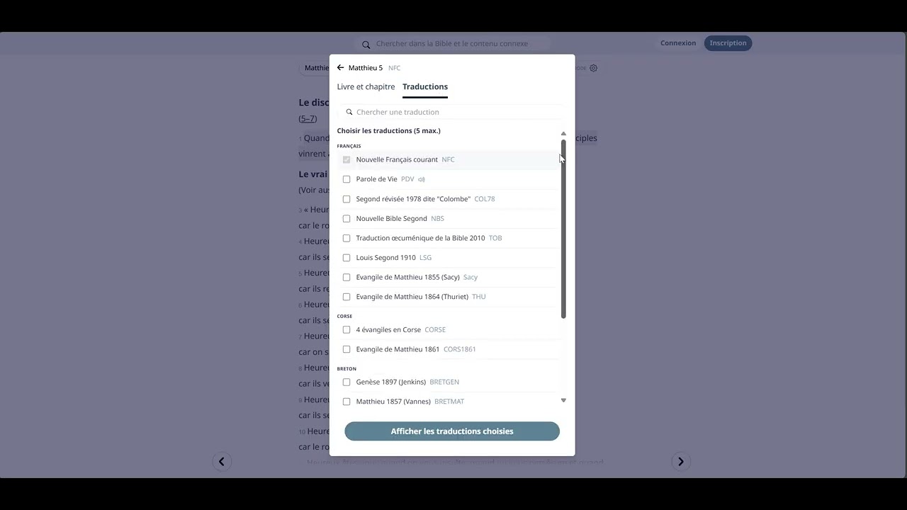 LIRE LA BIBLE I Tuto du nouveau site