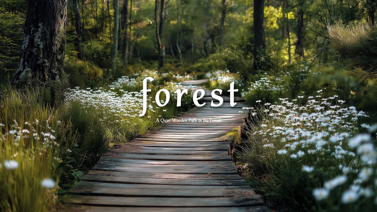 No Ads • A Quiet Wooden Path in the Forest 🌿 Gentle Piano for Emotional Healing & Calm | 1 Hour
