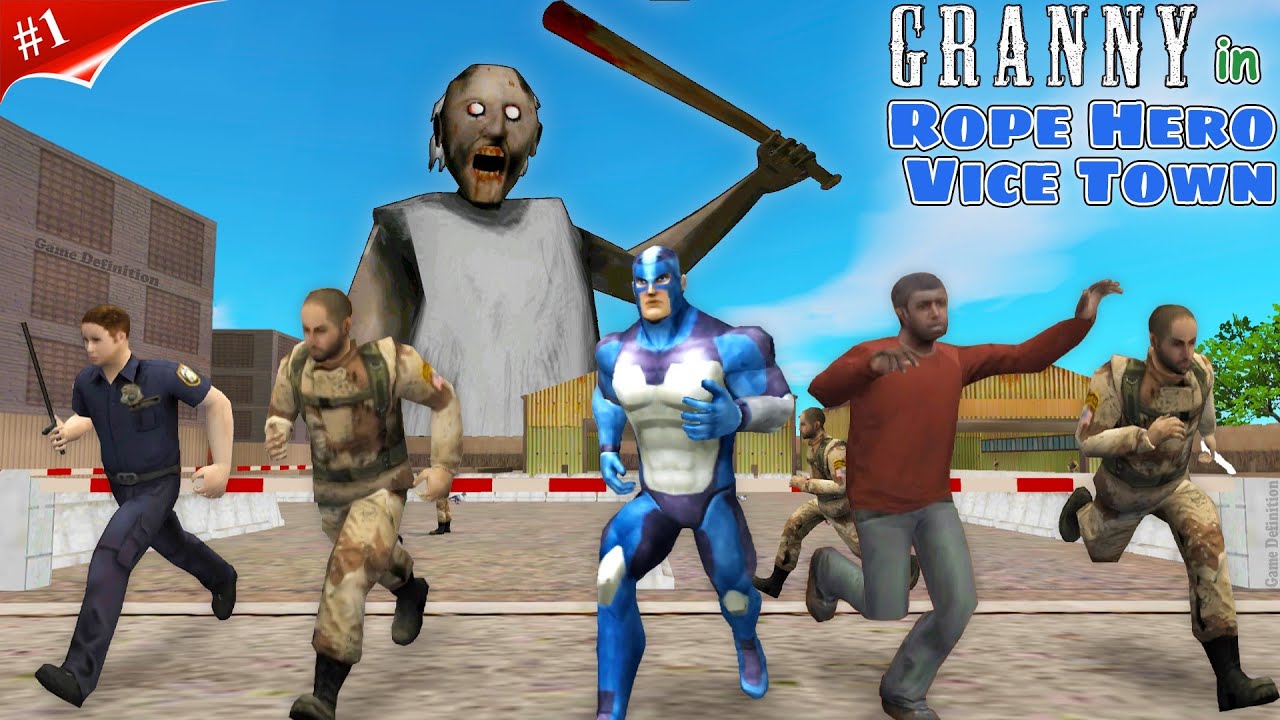 Granny in Rope Hero Vice Town by Game Definition Hindi New Update 6.6 Police Prison Tipson Escape #1