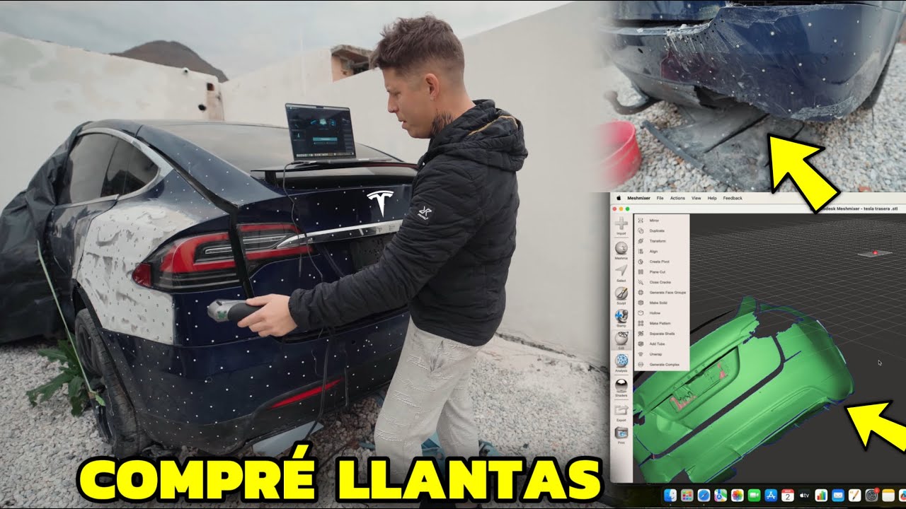 ✅ Tesla Model X | Reparaci&oacute;n Chapa Trasera | Escaneo 3D para Reconstruir Paragolpes