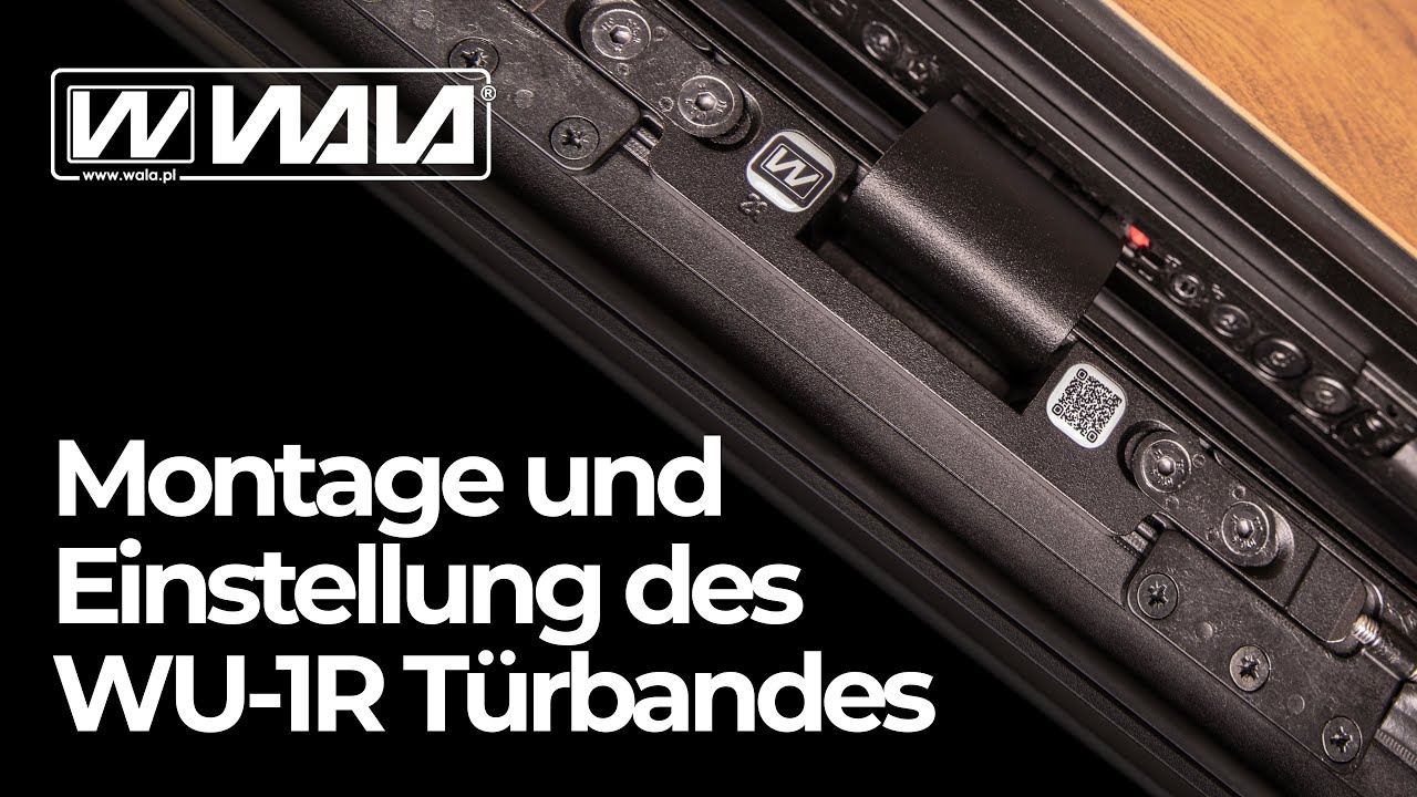 WALA Türscharniere - Montage und Einstellung des verdeckt liegenden WU-1R Scharniers