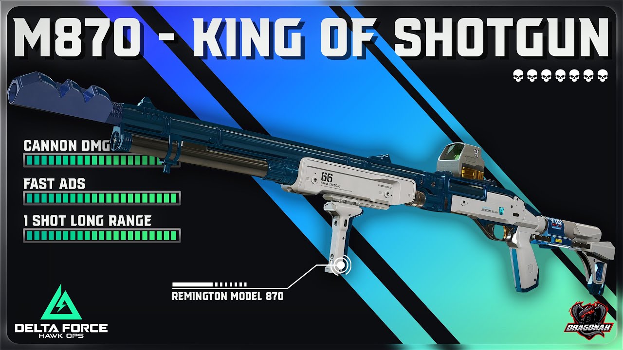 M870 BEST LOADOUT - KING OF SHOTGUN - 1 SHOT 2 KILLS | HƯỚNG DẪN MOD SÚNG | DELTA FORCE | DRAGONAK