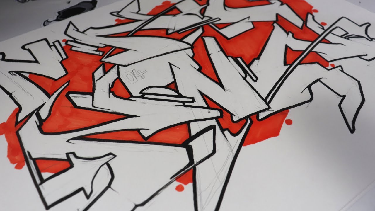How to draw the graffiti letter N (6 Different ways)