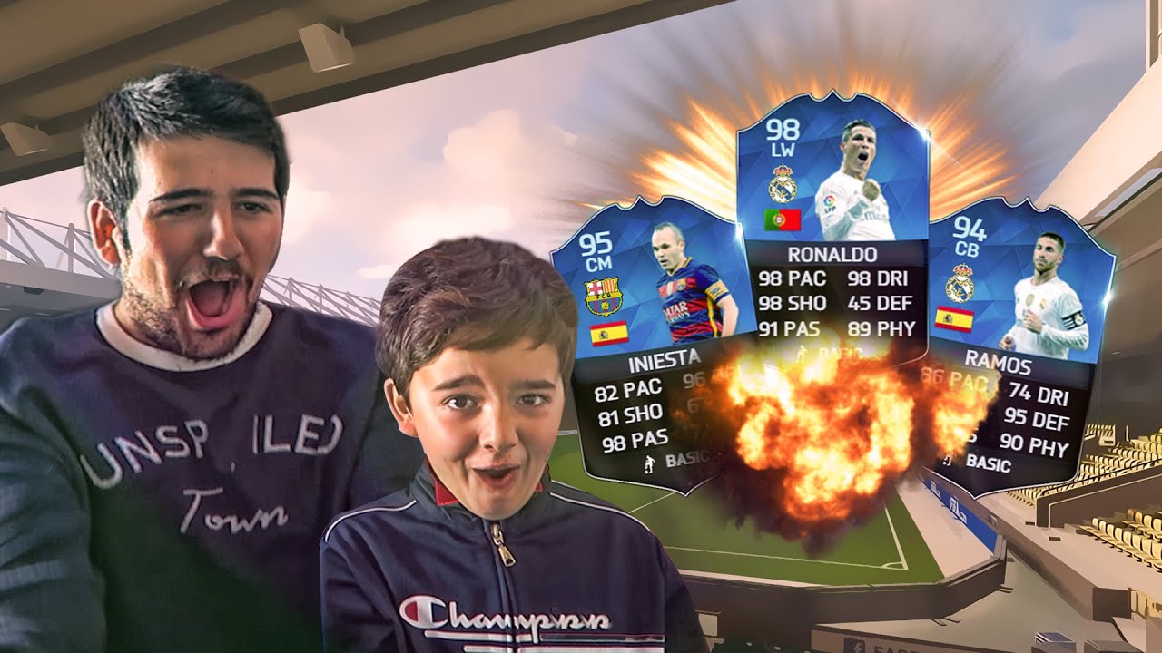 Tengo Un Trio De TOTYS En Mi Equipo !! Fifa 16 Con Mi Primo - ElChurches
