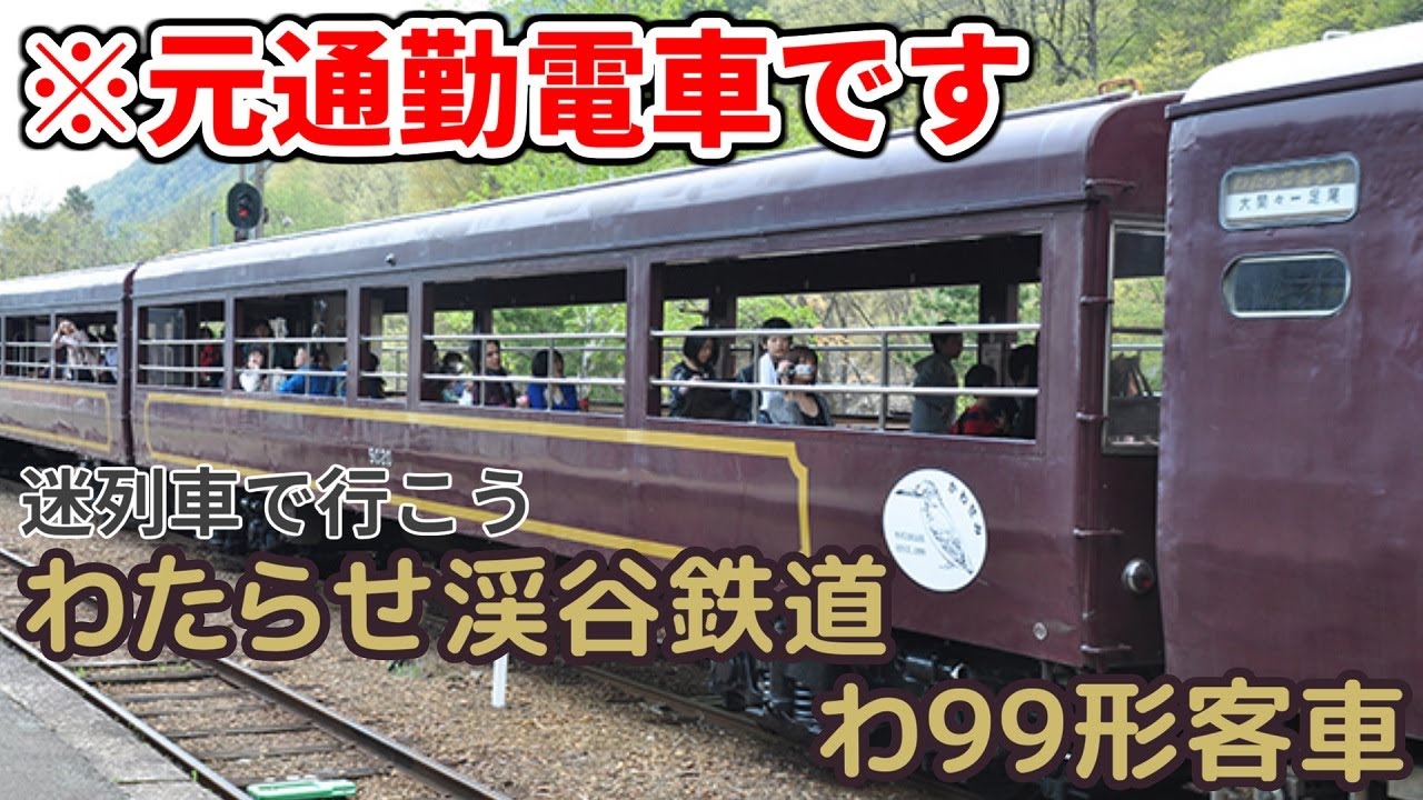【迷/名列車で行こう】元通勤型電車のトロッコ客車 ～わたらせ渓谷鉄道わ99形 5020・5070～