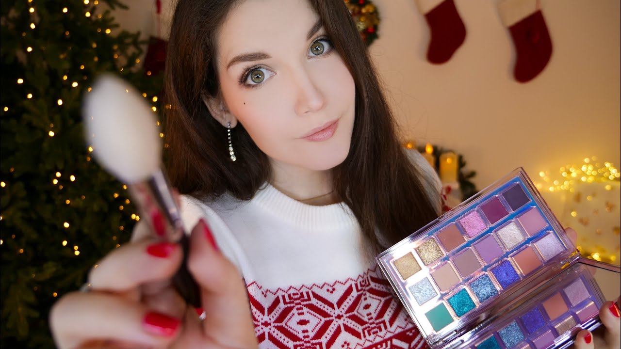 АСМР Макияж  сестренке на Новый Год 💄[Ролевая игра]🎄ASMR Makeup for sister for New Year