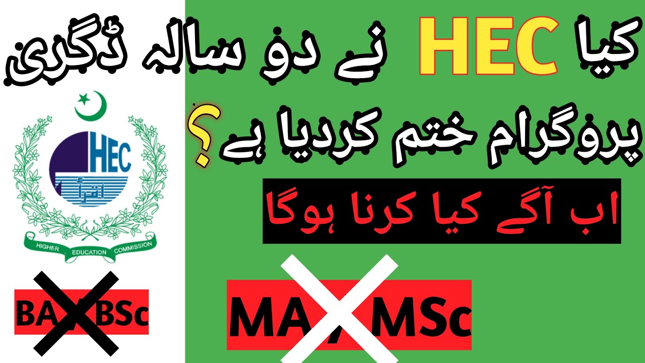 HEC Banned BA,BSc,MA and MSc Program 2020 | BSc and MSc Finished