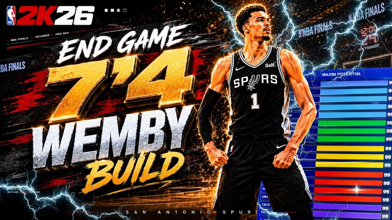 КОНЕЦ ИГРЫ 7'4 СБОРКА УЭМБИ 👽🔥 NBA2K26 #nba2k26 #2kcreator #2kcommunity