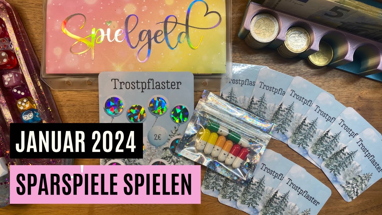 💖 Sparspiele spielen  ☃️❄️☃️  1. Woche Januar 2024 ☃️❄️☃️ | Sparen mit der Umschlagmethode