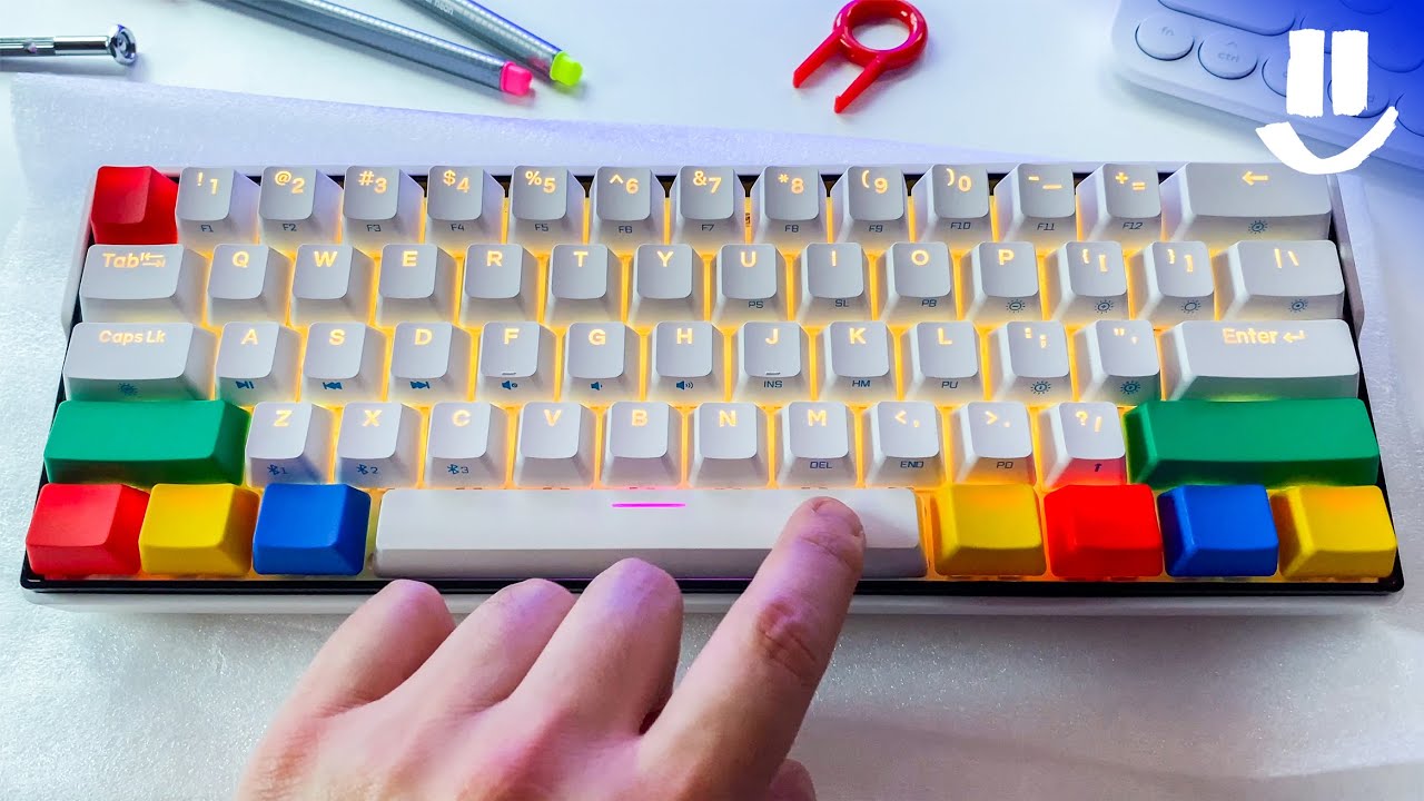 Kemove SnowFox 61 mod ⌨️ Gateron red & green switches tying sounds