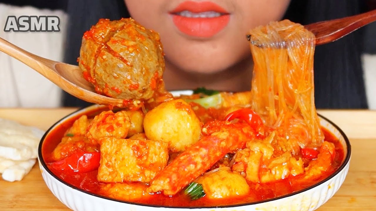 ASMR BAKSO SEAFOOD ||MUKBANG INDONESIA #ASMR #asmrsounds #eatingsounds #bakso #baksopedas