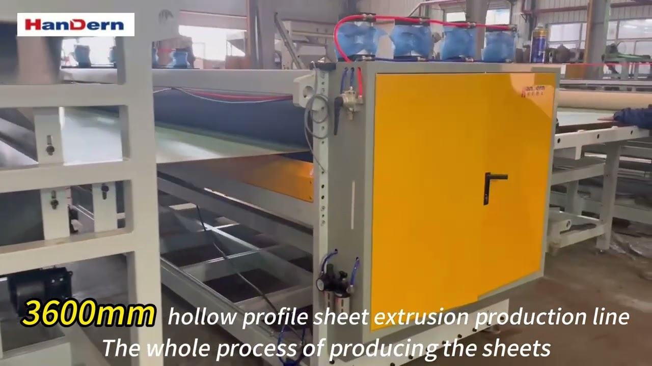3600 pp pc hollow profile sheet extrusion production line