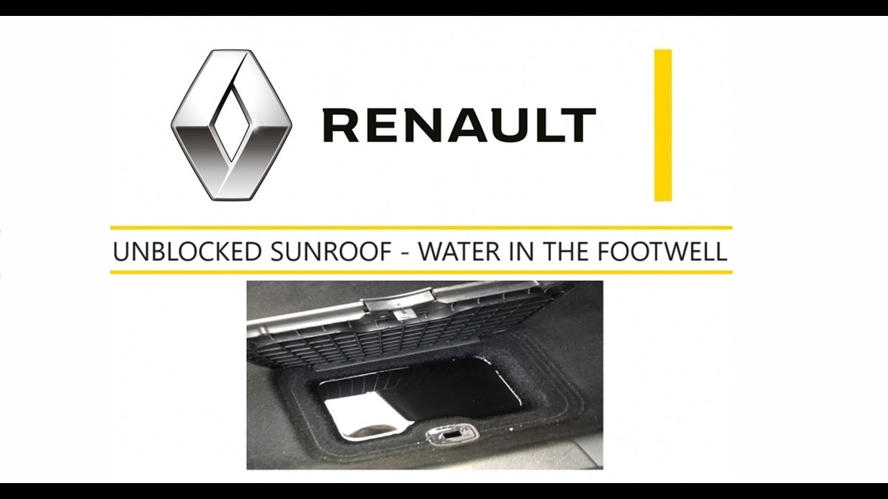 Water in the car cabin - RENAULT SCENIC III RENAULT MEGANE III  Sunroof water in the footwell