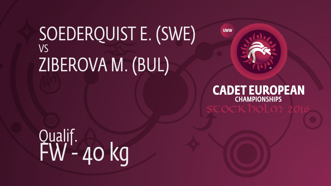 Qual. FW - 40 kg: M. ZIBEROVA (BUL) df. E. SOEDERQUIST (SWE) by FALL, 6-2