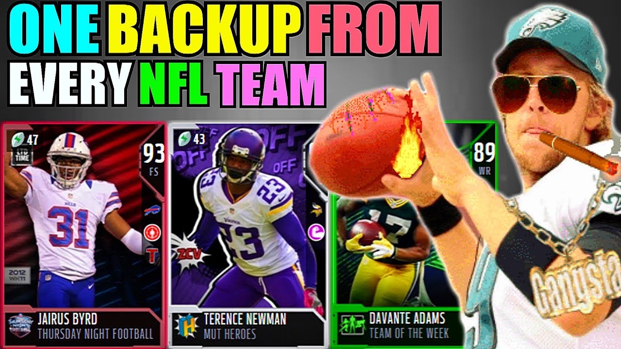 ONE BACKUP FROM EVERY NFL TEAM! MADDEN 18 ULTIMATE TEAM SQUAD BUILDER