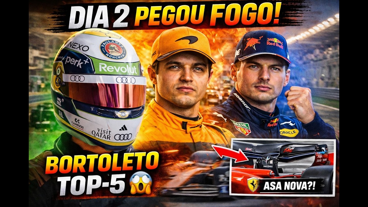 BORTOLETO CHAMA ATENÇÃO! FERRARI TESTA ASA NOVA E VERSTAPPEN RESPONDE!