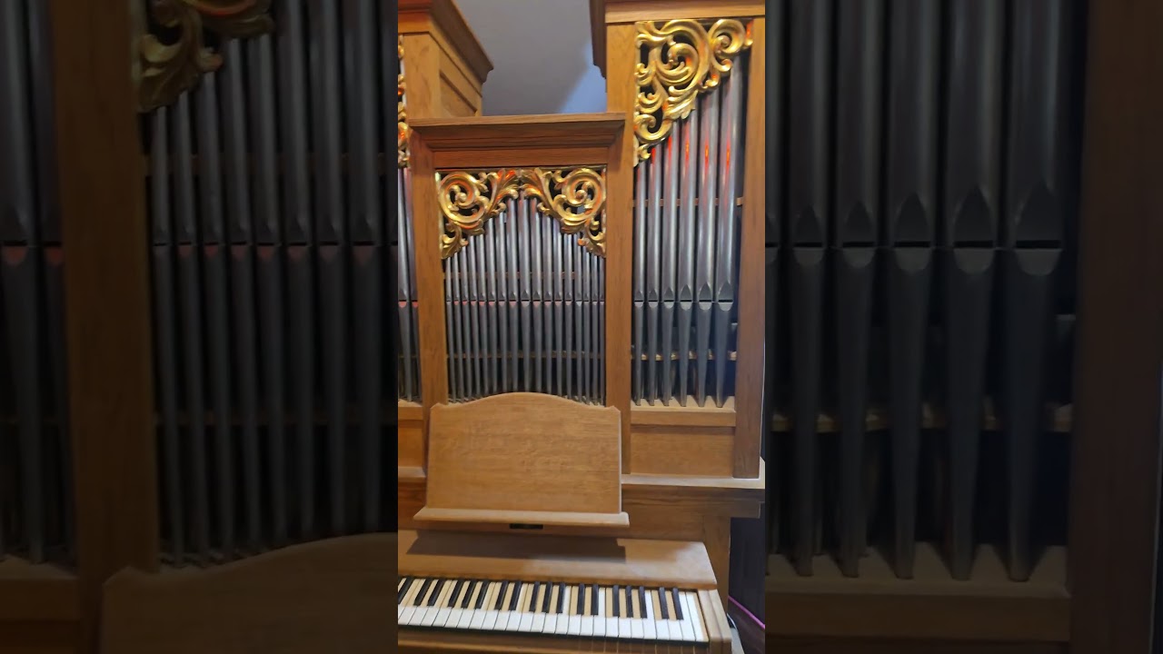 Beautiful miniature pipe organ at Saint James United Church in Montreal