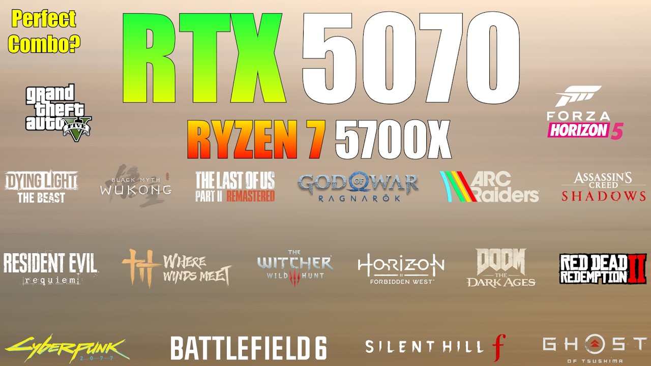 RTX 5070 + Ryzen 7 5700X : Perfect Combo or Bottleneck? 20 Games Tested