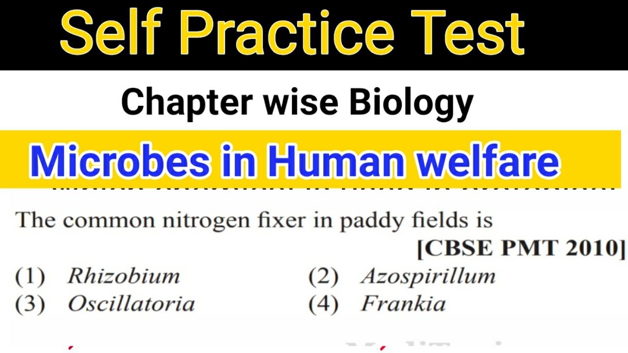 Microbes in Human welfare -3  || Self practice test || Biology most important questions for NEET