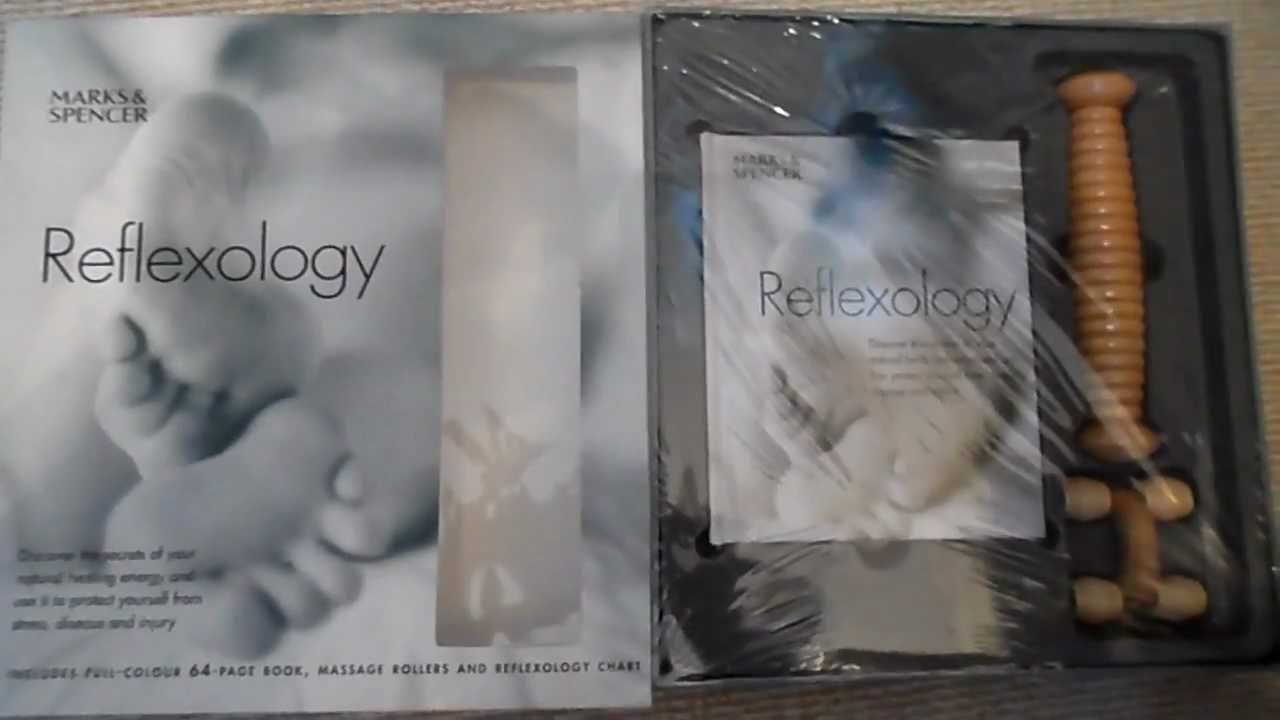 MARKS AND SPENCER BRAND NEW SEALED SET REFLEXOLOGY BOOK ROLLERS AND CHART