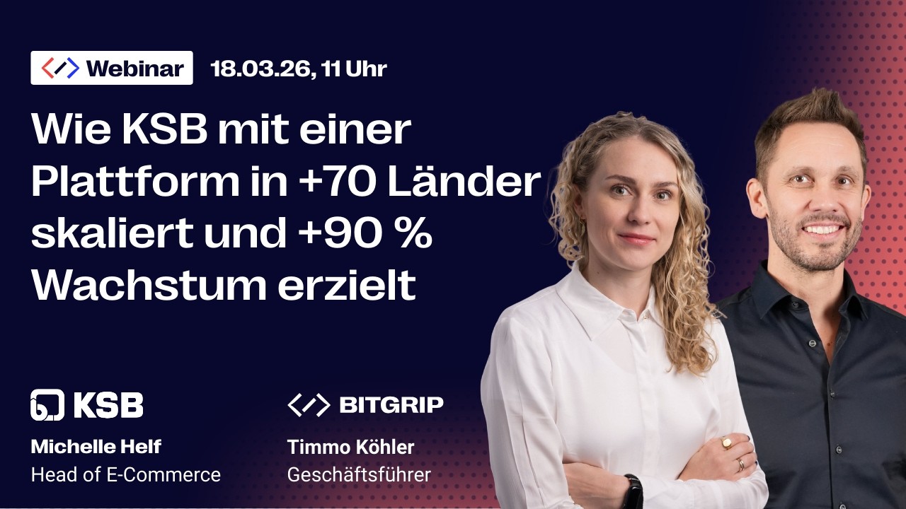 B2B-Plattformen global skalieren – was wirklich dahintersteckt am Beispiel KSB | Webinar von Bitgrip