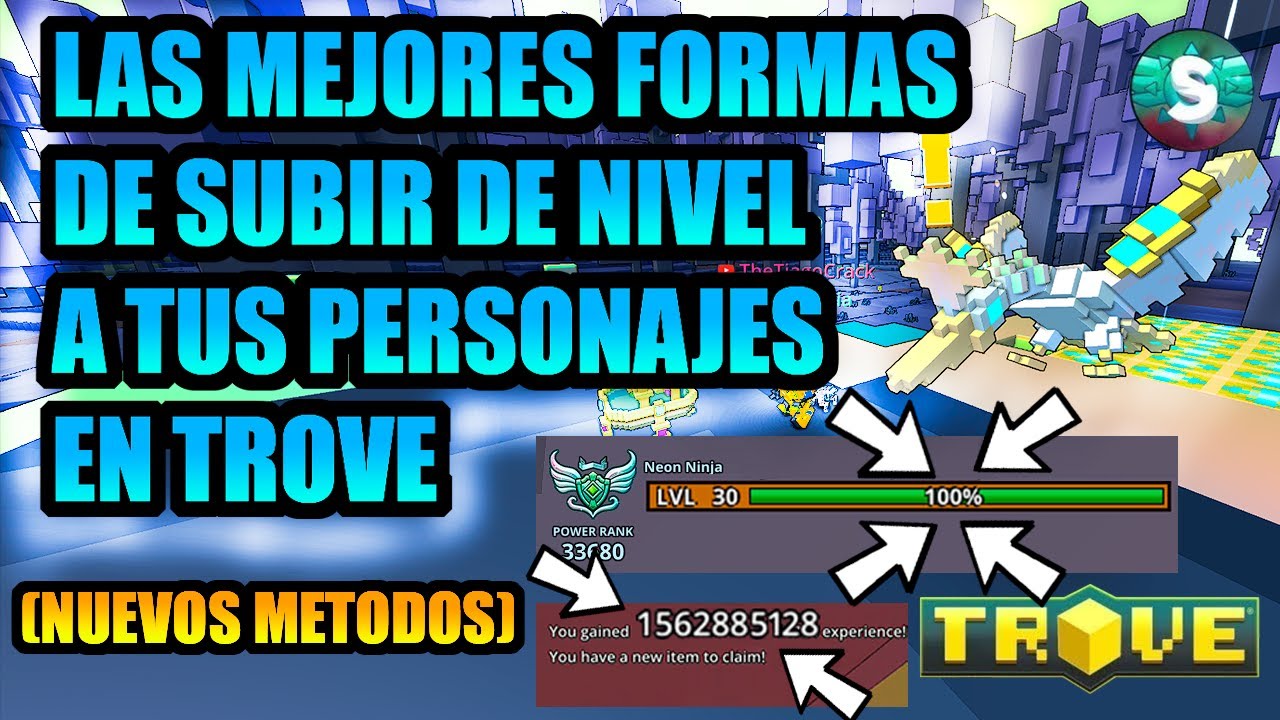 Las mejores formas de SUBIR DE NIVEL A TUS PERSONAJES ~Trove en Español~