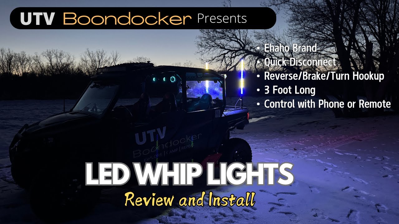 Ehaho UTV Whip Lights Review and Install - Looking for Whip lights?