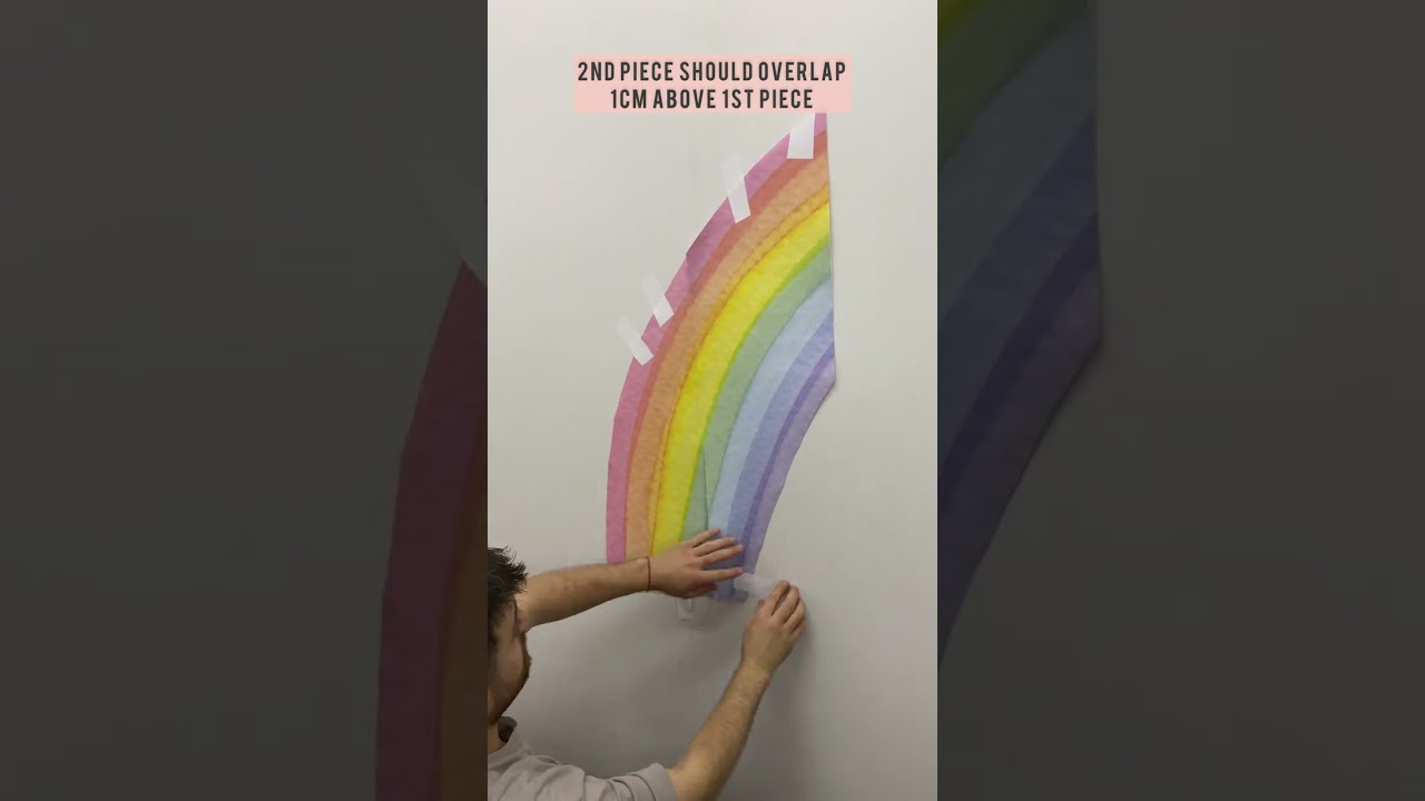 How to Apply Rainbow Wall Decal