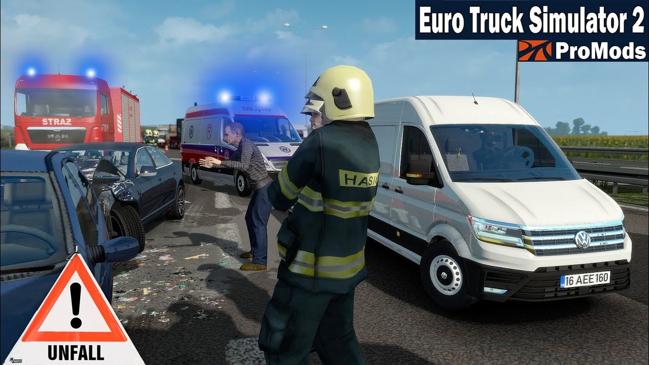 ETS2 VW Crafter 2019 ★ #1176: Schwerer Verkehrsunfall - Transporter kracht in Bus