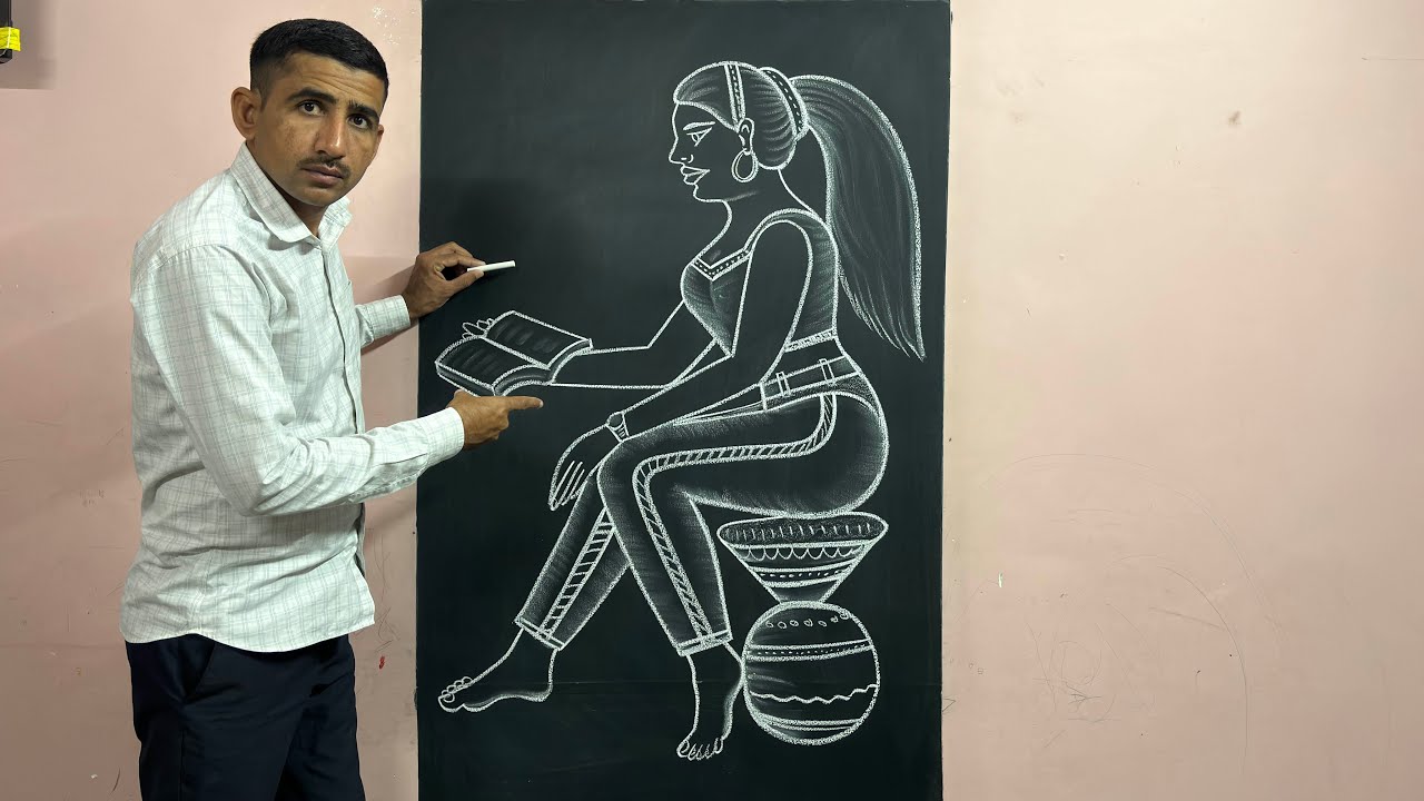 Learn to draw a girl reading a book ||🫢😀 #girldrawing #girlart #girlsketch #artwork 