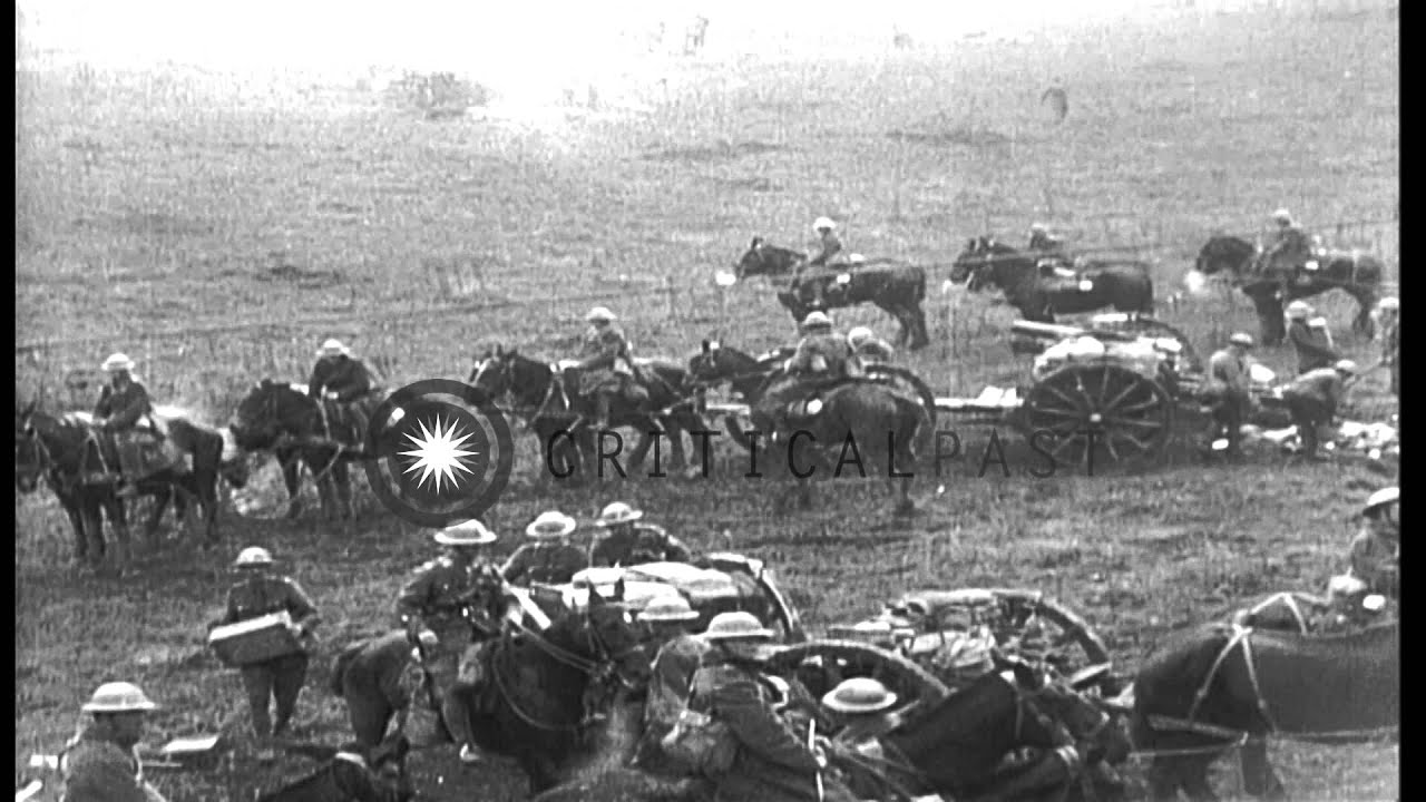 United States 27th Division marches for Second Battle of the Somme,  in France, d...HD Stock Footage
