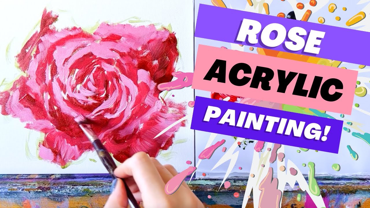 How To Paint A Rose In Acrylic {FULL Step by Step}