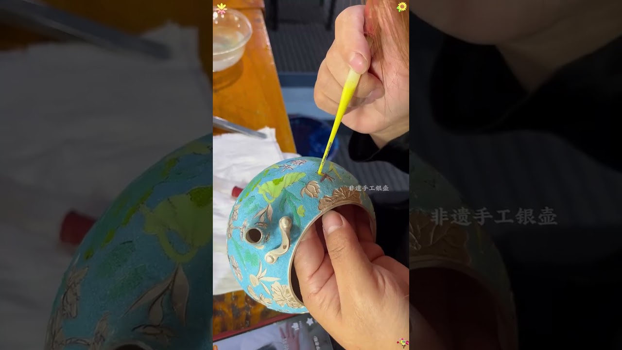 Ancient Art Unveiled: Cloisonne Enamel Lotus Pot Magic