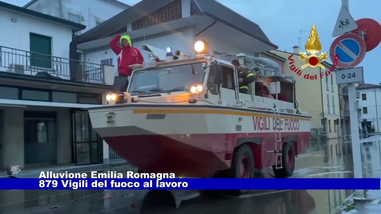 Alluvione Emilia Romagna: 879 Vigili del Fuoco a lavoro 22.05.2023