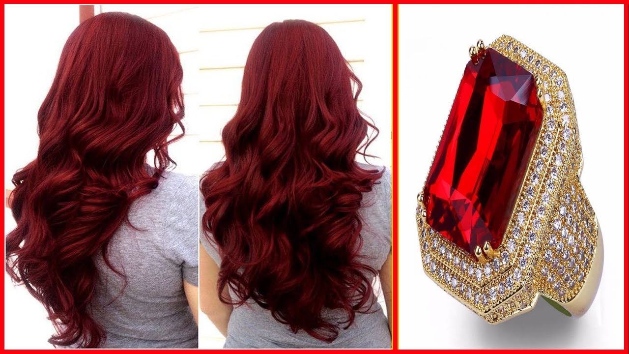 صباغة اللون أحمر ياقوت 😍 على الشعر بصبغة لوريات  rouge rubis