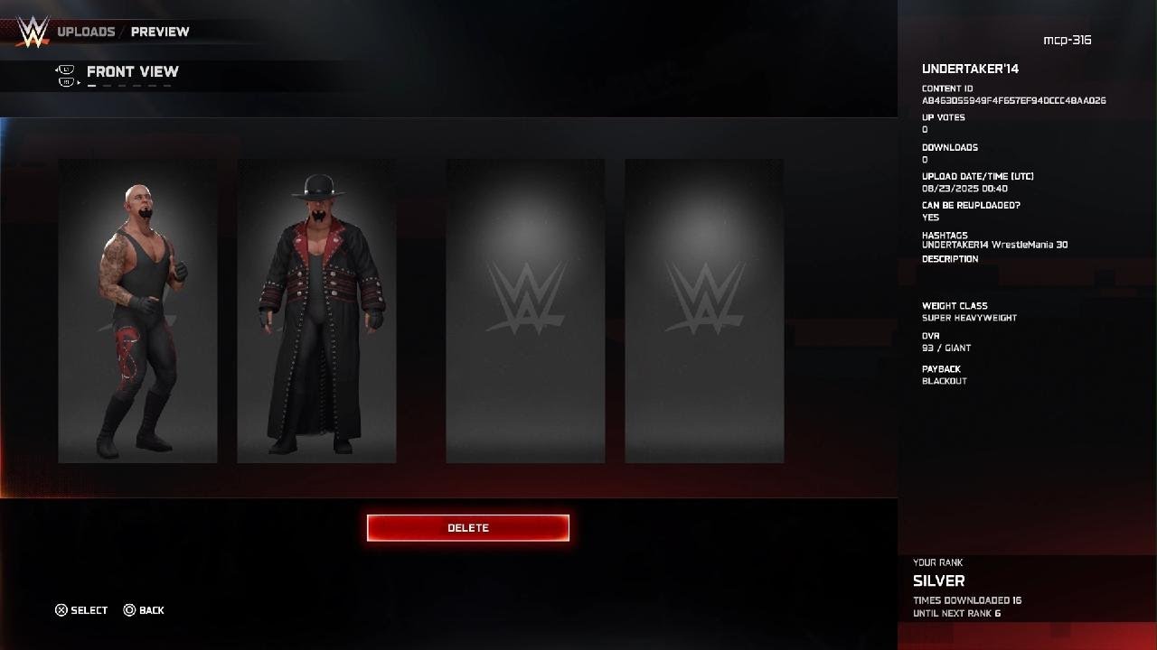 this is How to make undertaker'14 WWE 2K25