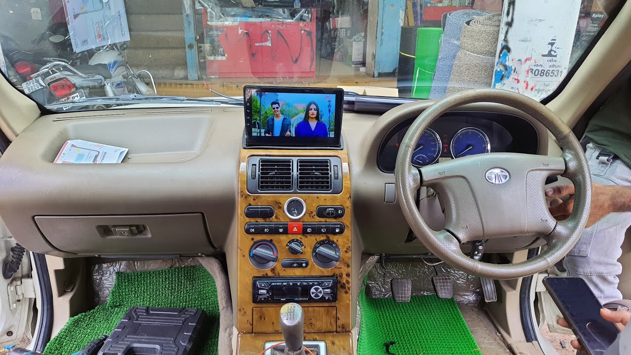 old Tata Safari install Android music system Q LED display 5G hotspot