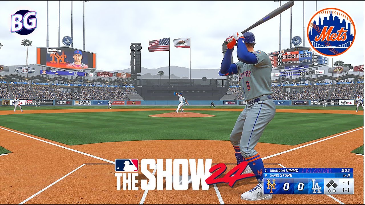 MLB The Show 24 New York Mets vs Los Angeles Dodgers - Gameplay PS5 60fps HD
