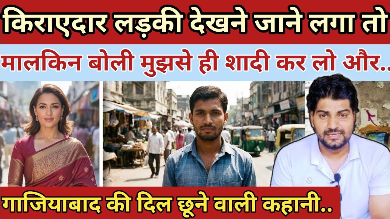 किराएदार लड़की देखने जाने लगा तो मकान मालकिन बोली मुझसे ही शादी कर लो||और फिर|| Emotional Story 