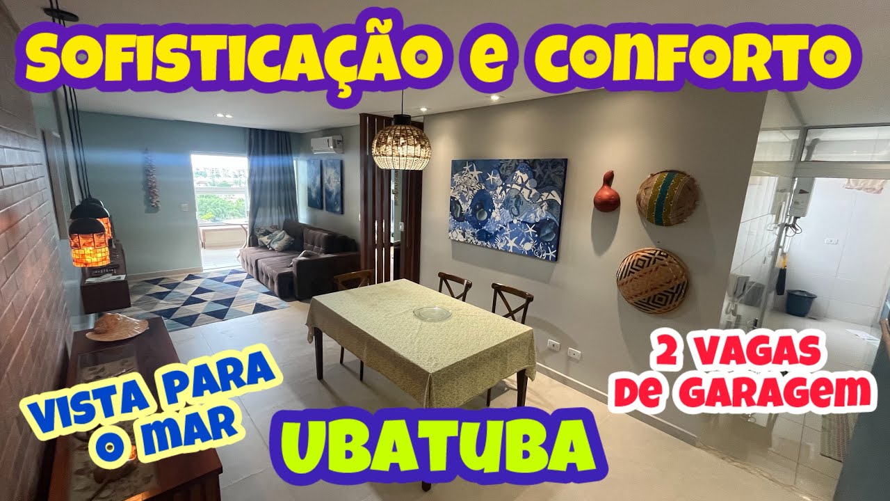 UBATUBA SOFISTICAÇÃO E CONFORTO COM VISTA PARA O MAR, APARTAMENTO A VENDA EM CONDOMÍNIO FECHADO 