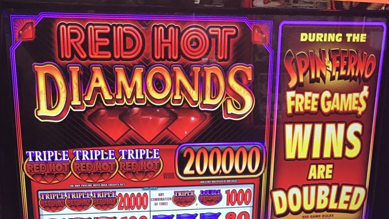 Red Hot Diamonds Slot Machine - Huge Win $2.50 bet