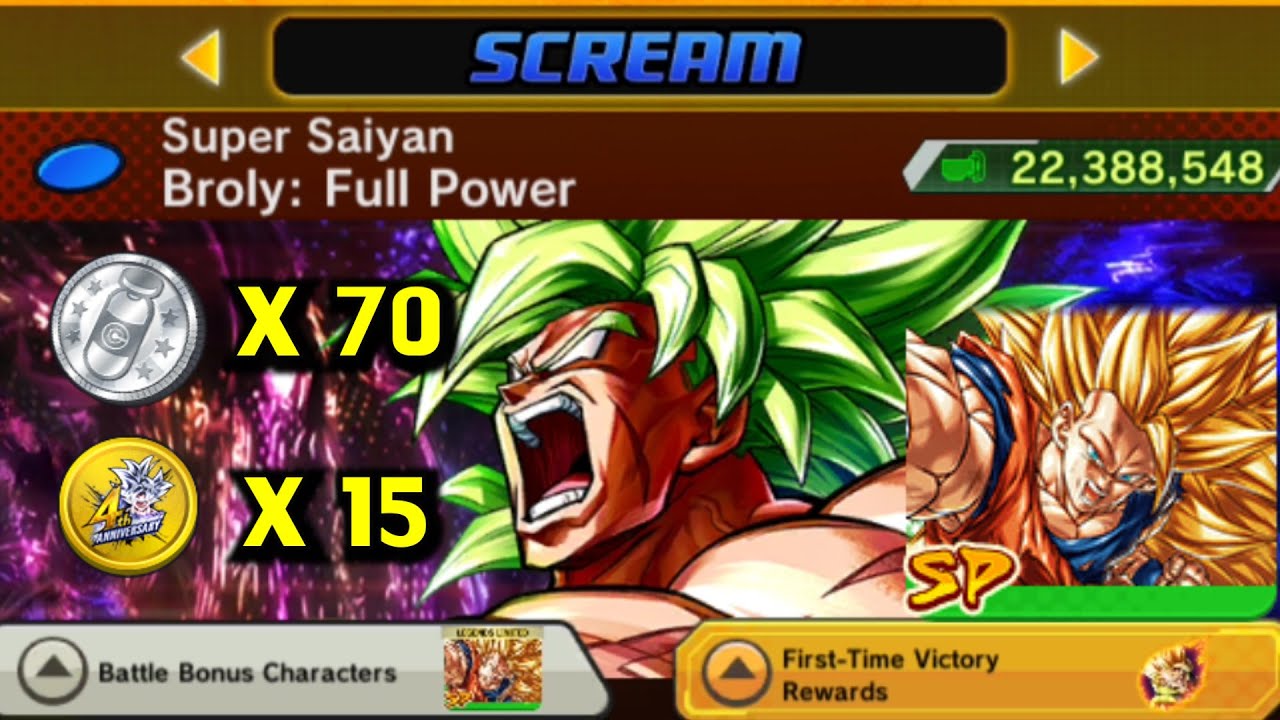 Clear Full Power Battle vs Broly with LF Dragon Fist Goku - Dragon Ball Legends