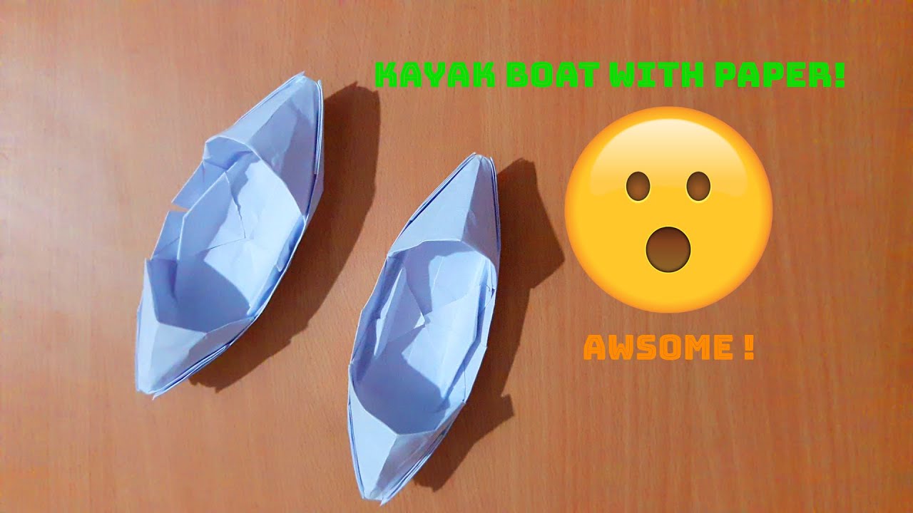 How to make a Kayak Boat with paper || by Varun's Origami House.
