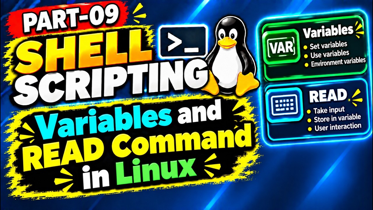 Shell Scripting Tutorial|Shell Scripting Basics: Variables and READ Command Explained in Linux|Linux