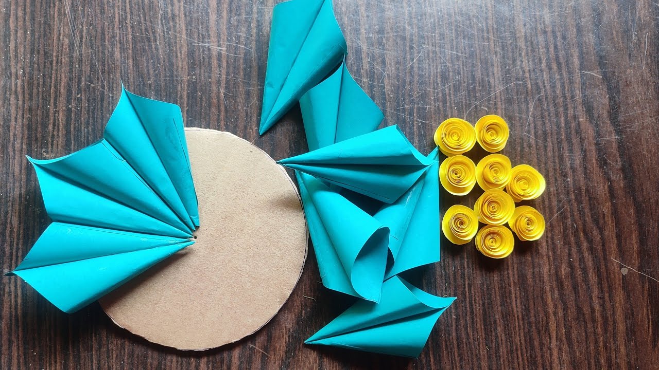 Amazing Paper Flower Wall Hanging// Easy wall Decor // 