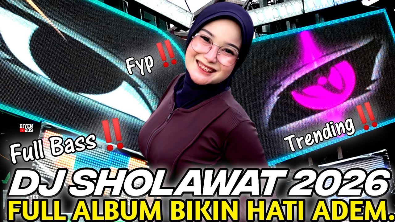 DJ FULL ALBUM - SHOLAWAT TERBARU 2026 - SHOLAWAT MERDU BIKIN HATI ADEM FULL BASS‼️‼️